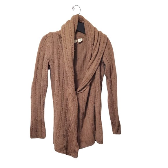 Anthropologie Wool Sweater Open Cardigan Sleeping on Snow S - Picture 1 of 8